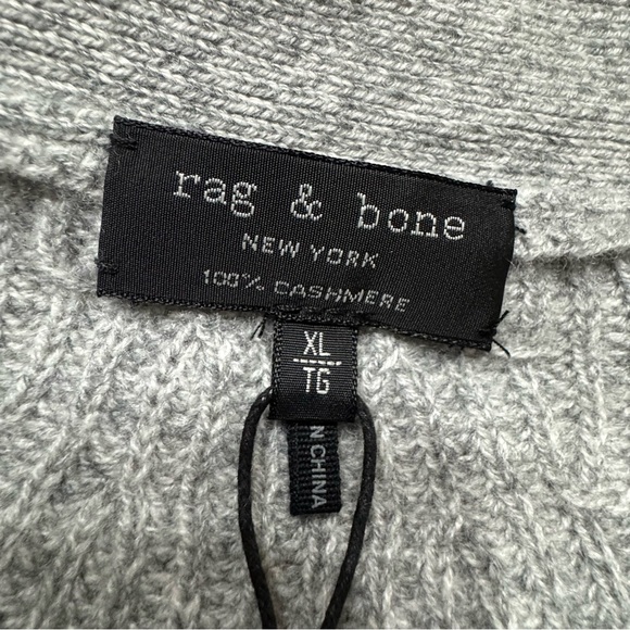 rag & bone Light Gray Ribbed Cardigan - Picture 14 of 14